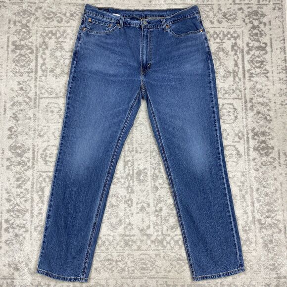 Levis 541 Jeans Men Blue Denim Straight Leg Stretch Dark Wash Size 38x32 - Picture 1 of 5